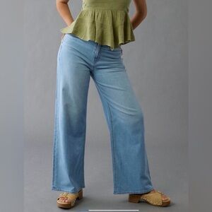 American Eagle Outfitters Light Blue Wide Leg Jeans